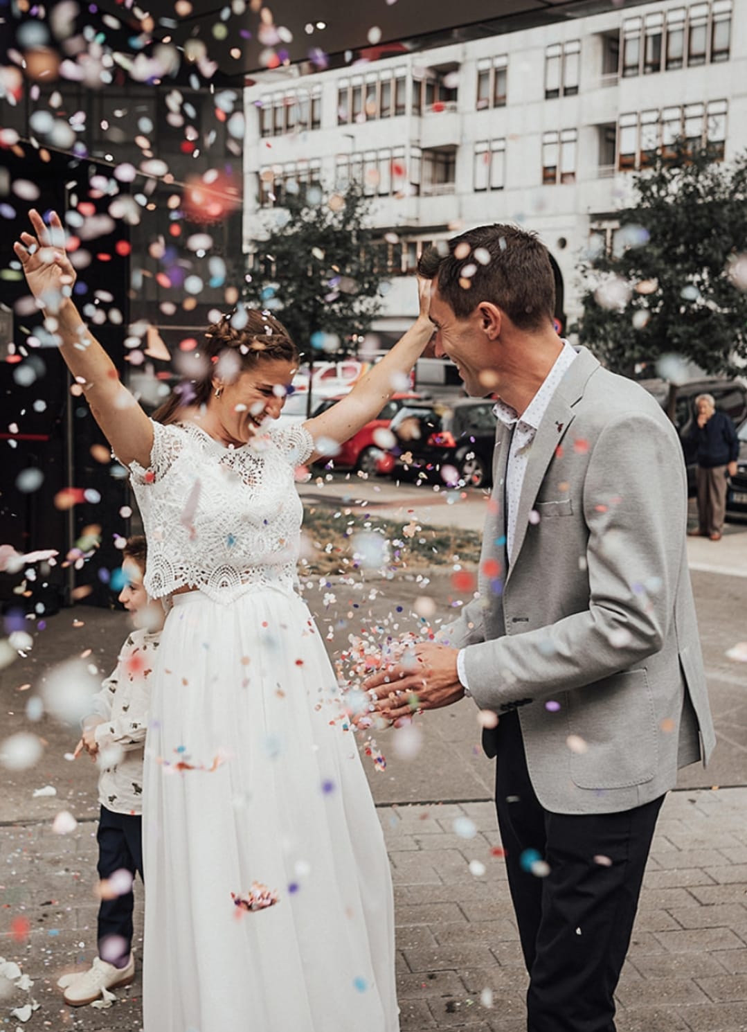 Detalle de vestido de novia a medida de Pepitille